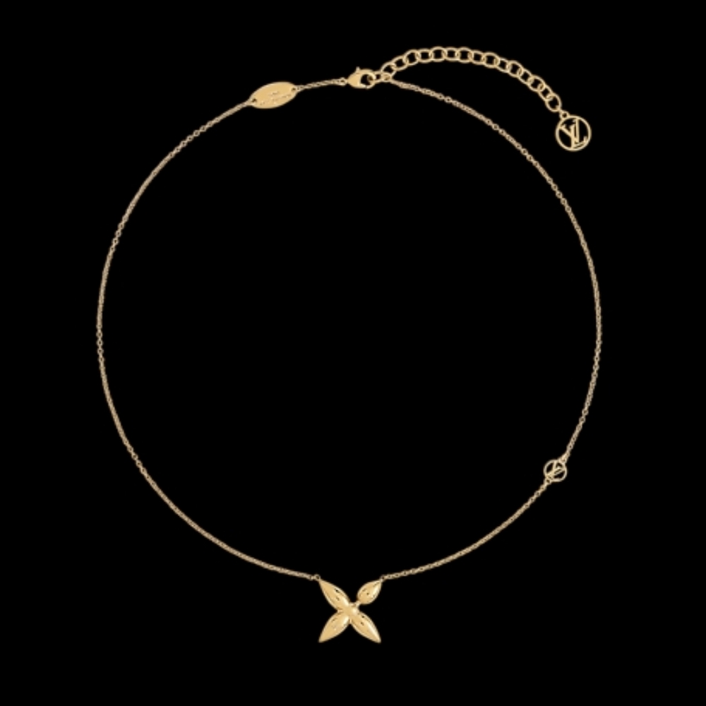 BNIB!!! Louis Vuitton Louisette Pendant Necklace MONOGRAM GOLD LV Authenticated - Picture 5 of 16